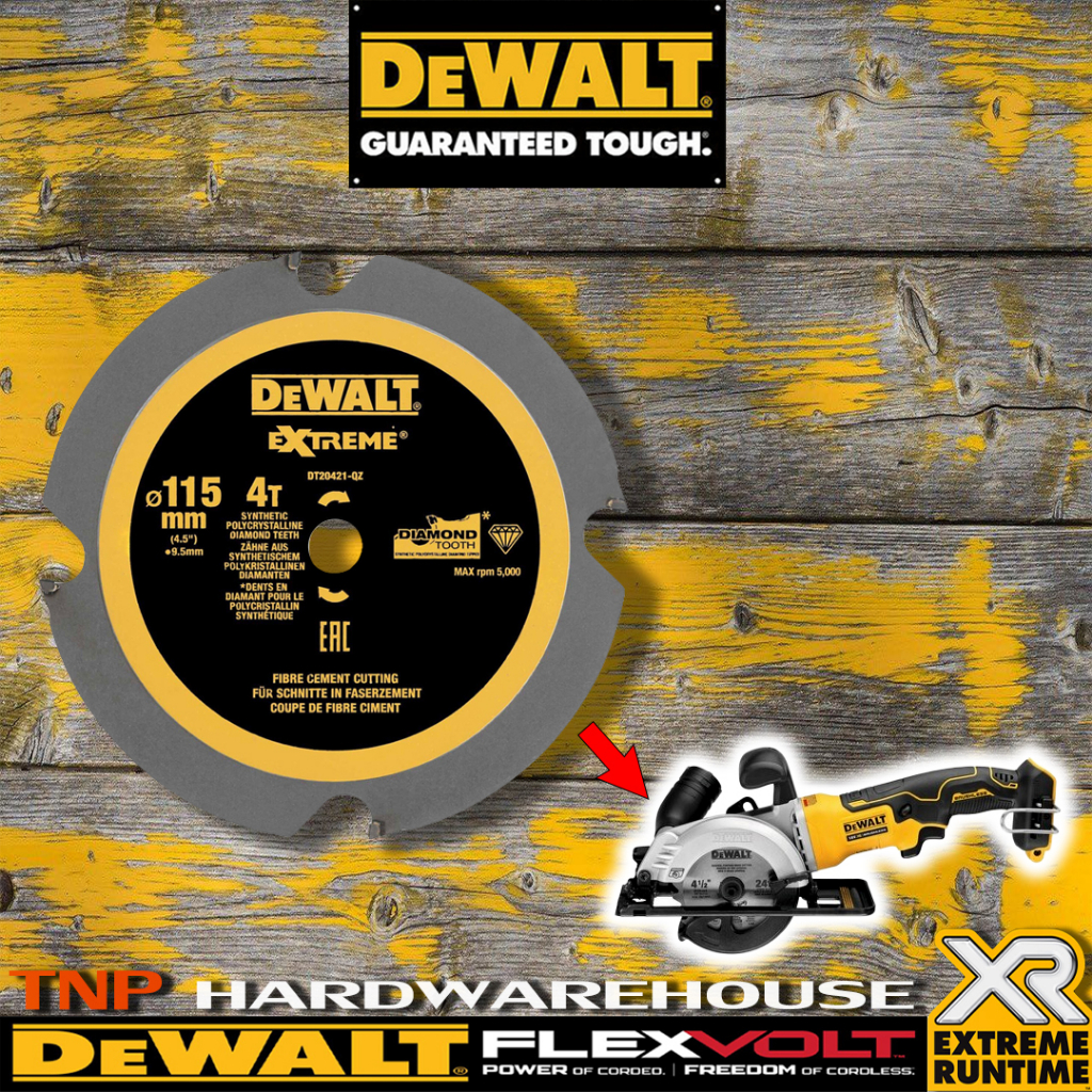 DEWALT ใบเลื่อยวงเดือนอเนกประสงค์4" 115มม. 4ฟัน (สำหรับเลื่อยวงเดือนไร้สาย DCS571) รุ่น DT20421-QZ