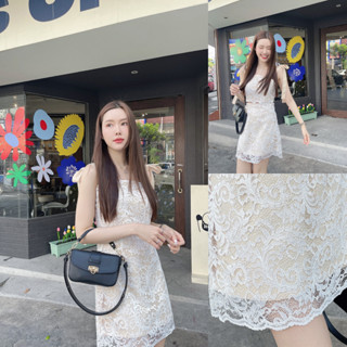 SLYQ MADE MOUSSE LACE SKIRT กระโปรงสั้นผ้าลูกไม้ (เฉพาะกระโปรง ไม่รวมเสื้อ)