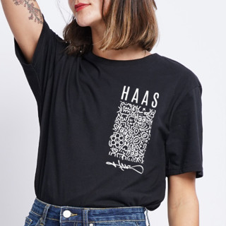 haas เสื้อยืด ผู้ชาย ผู้หญิง unisex ลายสกรีนกราฟฟิค SBSK2660