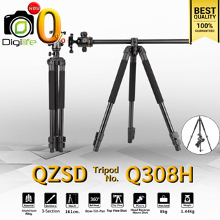 ผ่อน 0%** QZSD Tripod รุ่น Q308H ขาตั้ง ขาตั้งกล้องอเนกประสงค์ กลับหัว Top View พาโนราม่า ถ่ายรูป ถ่ายวิดีโอ