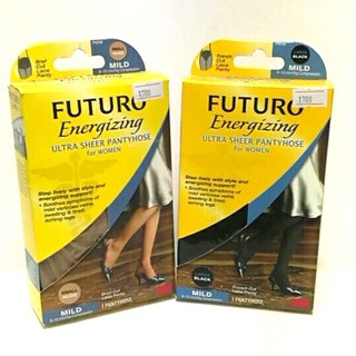 ถุงน่องสำหรับบรรเทาและป้องกันอาการเส้นเลือดขอด ความยาวเต็มตัวถึงเอว Futuro ultra sheer pantyhose for women