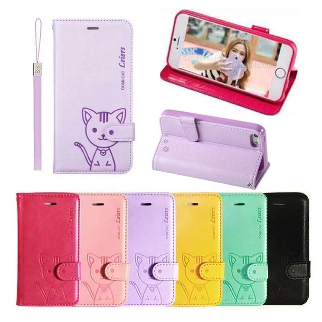 DOMICAT เคสฝาพับหนัง SAMSUNG A03/A13 5G/A03S/A52S/A14 5G A32 4G/A54 5G/A34 สินค้าพร้อมส่งจากไทย เคสเปิดปิดแมว