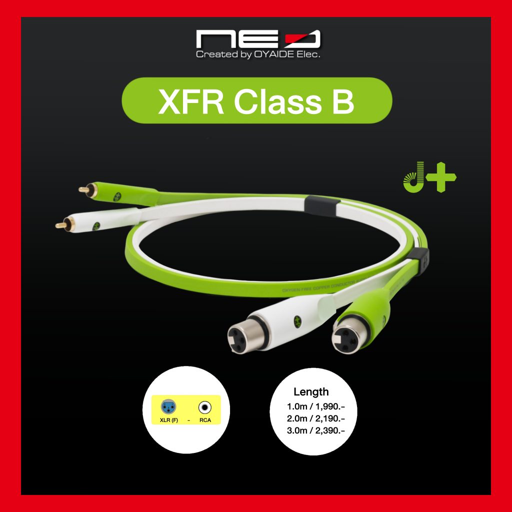 NEO (Created by OYAIDE Elec.) d+ XFR Class B : Professional XLR female - RCA male audio cable