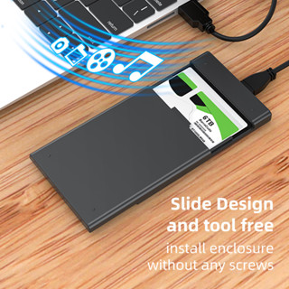 กล่องใส่ ฮาร์ดดิส SSD / HDD 2.5" MAIWO K2568 Tool free USB3.2 GEN1 Screwless 2.5"SATA HDD/SSD Enclosure with Slide type