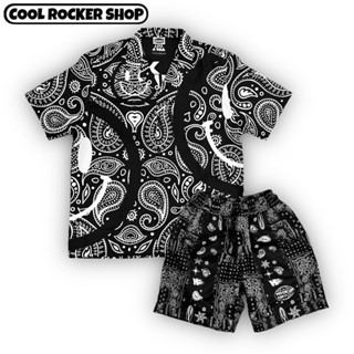 Cool Rocker : Dark Paisley Bandana Set / ชุดเซ็ตลายผ้าเช็ดหน้าสีดำสุดคลาสสิค (ซื้อแยกได้)