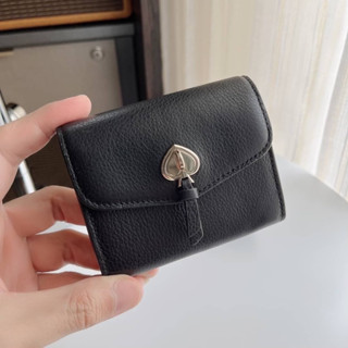 (ผ่อน0%) กระเป๋าสตางค์ Kate Spade Marti Small Flap Wallet K6026 ใส่บัตร ใส่เหรียญ ใบเล็ก 2 พับ สีดำ