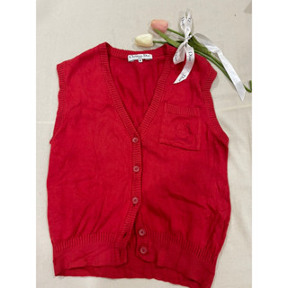 สินค้ามือสองแบรนด์เนมแท้ silk vest red christian dior