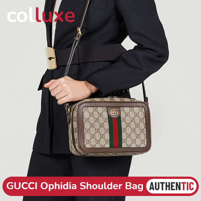 👜กุชชี่ GUCCI Ophidia GG Shoulder Bag Unisex กระเป๋าสะพายผู้หญิง