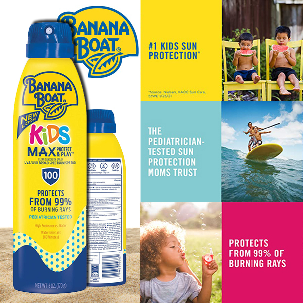 นำเข้า🇺🇸 สเปรย์กันแดดเด็ก SPF100 Banana Boat UltraMist Kids MAX Protect & Play Clear Spray Sunscreen