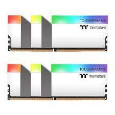 16GB (8GBx2) DDR4/3200 RAM PC (แรมพีซี) THERMALTAKE TOUGHRAM RGB WHITE (R022D408GX2-3200C16A)