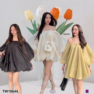 👗Pfashion [ส่งไวมาก🚛]  P18644 เดรสสั้น ทรงบอลลูน ..