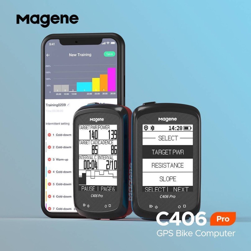 ไมล์ รถจักรยาน Magene C406 pro พร้อม heart rate และ cadence