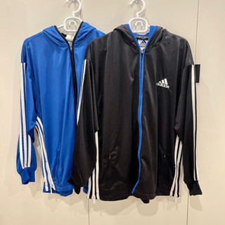 เสื้อแจ็คเก็ต Jacket Adidas แท้💯 เสื้อฮู๊ด Hood อดิดาส อก 46 นิ้ว เสื้อกันแดด เสื้อเก็บความหนาว เสื้อกันหนาว แขนจั๊ม