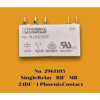 PHOENIX CONTACT รีเลย์ 5ขา 1NO+1NC กระแส 6A 250VAC 24vdcของแท้100%