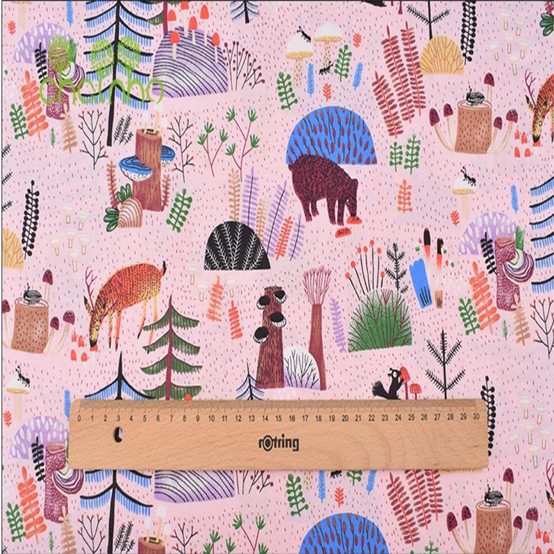 ผ้าคอตตอน 100% ทอทวิล หน้ากว้าง 1.60 เมตร พิมพ์ลายดอกไม้ ตัดขายเป็นเมตร