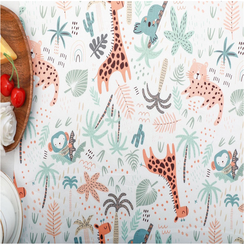 ผ้าคอตตอน 100% ทอทวิล ผ้าเมตร  หน้ากว้าง1.6 เมตร พิมพ์ลายยีราฟ กระต่าย ลายดอกไม้