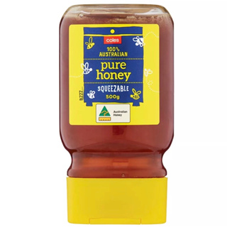 โคลส์น้ำผึ้งแท้ออสเตรเลีย100เปอร์เซ็นต์ 500กรัมColes 100Percent Australian Pure Honey 500g.