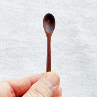 ช้อนจิ๋ว ไม้วอลนัท ช้อนเครื่องปรุง เคริ่องเทศ Mini Tiny Walnut Wooden Condiment Spice Seasoning Spoon Vintage