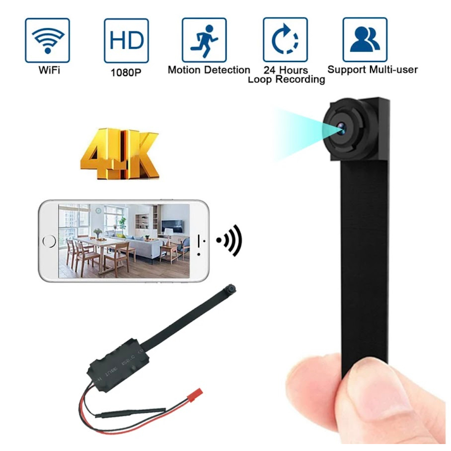 พร้อมส่ง กล้อง Nanny Cam 1080P IP 4K Wi-Fi Cam สำหรับ Motion Detection Alarm & สนับสนุน APP โทรศัพท์