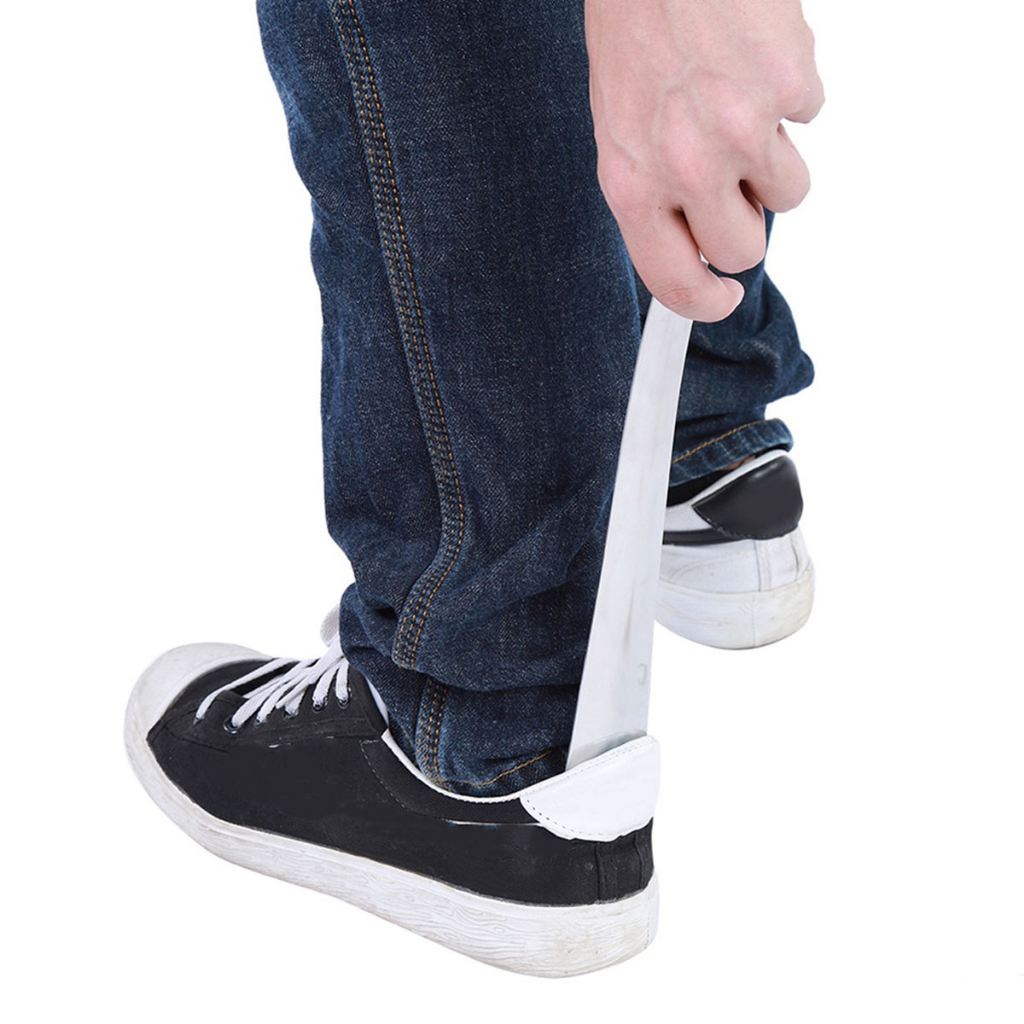 P186 ไม้ช่วยใส่รองเท้า ช้อนรองเท้า สแตนเลสกันสนิม ช่วยใส่ถอดรองเท้า ที่จับยาว ช้อนรองเท้าสแตนเลส SP - รูปที่ 2