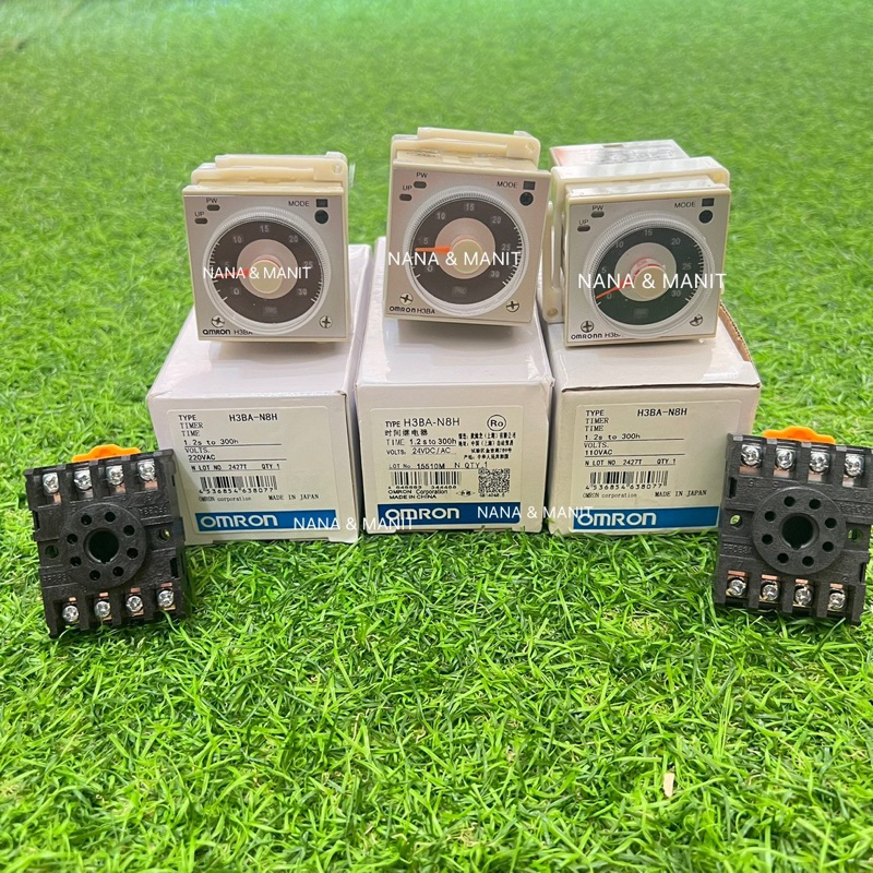 ทามเมอร์  H3BA-N8H (1.2S to 300h)24VDC/AC 110VAC  220VAC  ✅พร้อมซ๊อกเก็ต✅