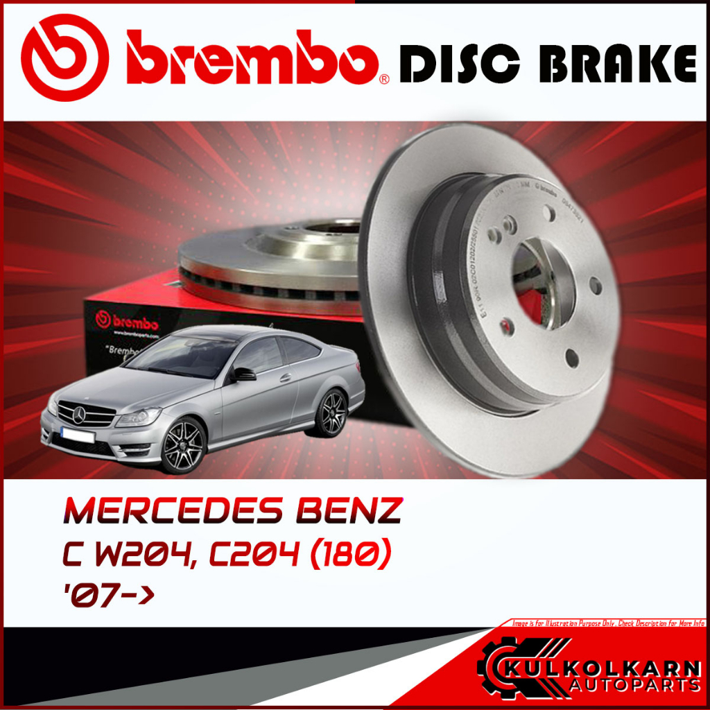 จานเบรกหลัง  BENZ  C W204, C204 (180) (HC) 07-> (08 A737 11)