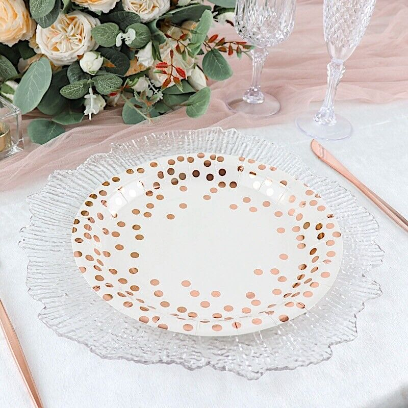 ปาร์ตี้วันเกิดSpreaded  Gold Polka Dot จานกระดาษ แก้วกระดาษ จานปาร์ตี้ Birthday Party Disposable Paper Plate Napkin Cup