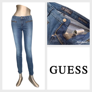 Guess(เกสส์) GS29 กางเกงขายาวผู้หญิง สียีนส์อ่อน Skinny ผ้านิ่ม ผ้ายืด