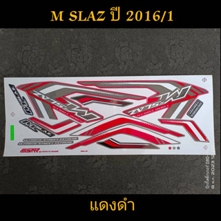 สติ๊กเกอร์ M SLAZ สีแดงดำ ปี 2016 รุ่น 1