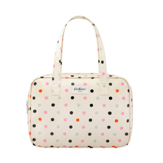 Cath KidstonMFS Large Boxy Zip Bag Spot Ecru