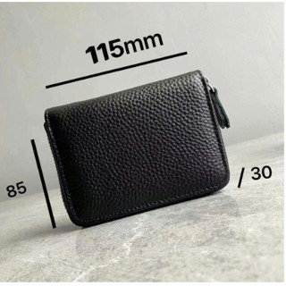 กระเป๋าสตางค์ ใบสั้น กระเป๋าสตางค์ หนังแท้ 100% Leather wallet (Ba01)