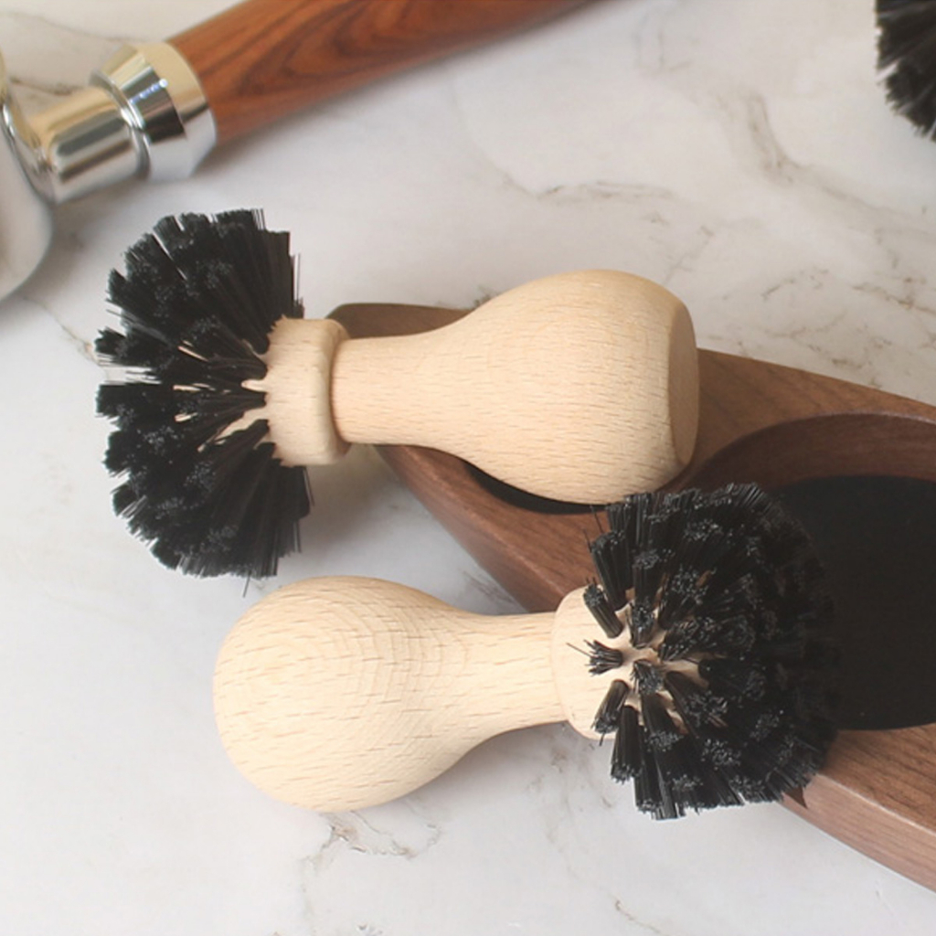 สินค้าพร้อมส่ง แปรงทำความสะอาด ด้ามจับ ขนแปรงแข็ง Coffee Brush