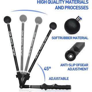 อุปกร์ฝึกวงสวิง Golf Swing Trainer Aid Adjustable For Great Rotation