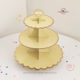 *มี7สี* ชั้นวางคัพเค้ก/ขนม กระดาษ 3 ชั้น paper cake stand ปาร์ตี้ afternoon tea high tea party