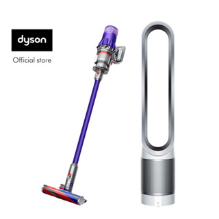 Dyson Digital Slim™ Fluffy Cord-Free Vacuum Cleaner เครื่องดูดฝุ่นไร้สาย ไดสัน และ Dyson Pure Cool Link™ air purifier Tower fan TP03 White/silver เครื่องฟอกอากาศ ไดสัน สีขาว