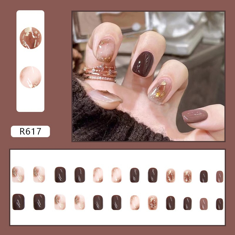 พร้อมส่ง❤️เล็บปลอม [R617]เล็บปลอมกันน้ำ อุปกรณ์ทำเล็บ ถูกสุด พร้อมส่ยาง