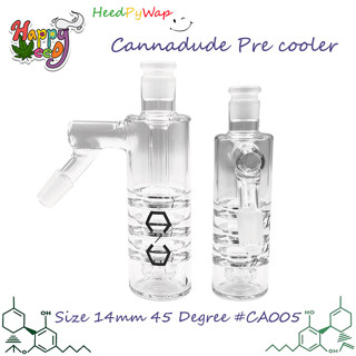 Cannadude Pre cooler 14mm - 45 / 90 Degree ที่กรอง บ้องแก้ว แจกันแก้ว Perculator ash catcher CA005