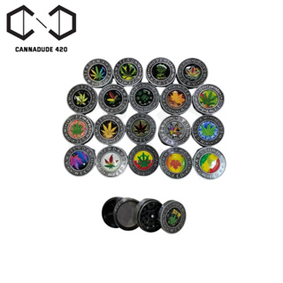 ที่บด ขนาด 50 มม 4 ชั้น Amsterdam-Leaf Metal Grinder เครื่องบดสมุนไพร ที่บดพกพา Herb Grinder เครื่องบด 4 Layers