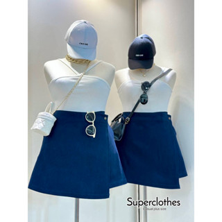 Basic Skort 💙🩵✨กางเกงกระโปรงผ้ายีนส์Denimสีพื้น