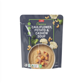 Coles - Classic cauliflower, potato&amp;cashew soup pouch 430g