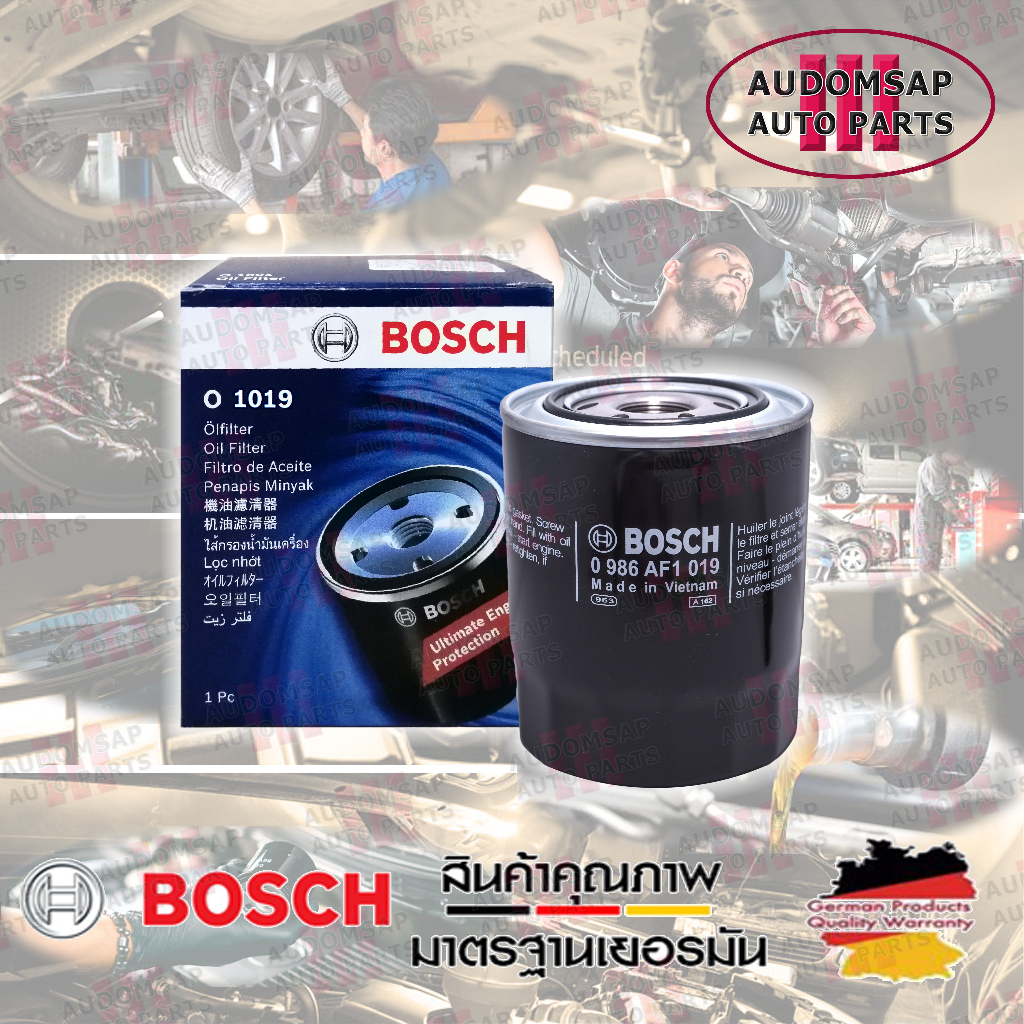 ไส้กรองน้ำมันเครื่อง BOSCH รุ่น O1019 สำหรับ MITSUBISHI L200 Strada (K50/K60/K70) ดีเซล 2.5 ปี 1996-