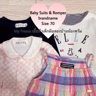 Size: 70 รอมแบรนด์ รอมวินเทจ รอมลูกไม้ รอมคุณหนู baby suits romper suit