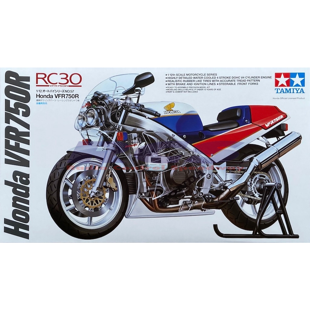 TAMIYA 14057 ชุดประกอบจำลองมาตราส่วน 1:12 HONDA VFR750R โมเดลประกอบ ต้องไปสร้างและทำสีเอง
