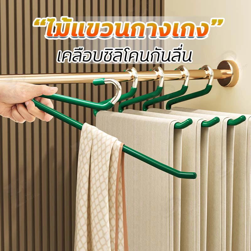 ไม้แขวนกางเกงรูปทรงห่าน เคลือบพลาสติกกันลื่น //เด็ก 29 cm ผู้ใหญ่ 35 cm CM
