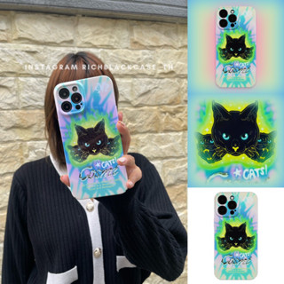 Cosmicase 💯 Black cats in Green เคสแข็งคลุมเครื่อง ส่งฟรี✅