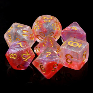 Nebula Nights Dice Set of 7 | ลูกเต๋า Dice For DnD D&amp;D MTG RPG TRPG เกมกระดาน บอร์ดเกม Game ไพ่ทาโรต์ Magic เมจิก