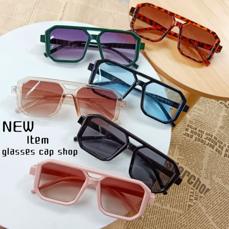 New Item-97138 แว่นตาแฟชั่น แว่นตากันแดด เลนส์สี มีคาดบน [[สินค้าพร้อมส่ง ในไทย]]