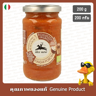 อัลเซเนโร่ออร์แกนิคโทเมโท้ซอสวิทพอร์ชินี่มัชรูม 200กรัม - Alce Nero Organic Tomato Sauce with Porcini Mushrooms 200g.