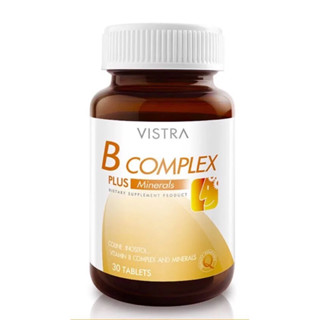 🔥Hots Sale🔥 Vistra B-Complex Vistra B-Complex Plus Ginseng 30 Tablets วิสทร้า บีคอมเพล็กซ์ วิตามินบีรวม ผสมโสม