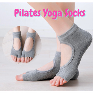 ถุงเท้าพิลาทิสแบบเปิดนิ้วเท้า  ถุงเท้าโยคะ ถุงเท้าสำหรับเต้น  Yoga/Pilates/Ballet/Dance/Barre socks